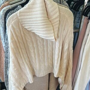 Steve Madden Cream Cowl Neck Sweater